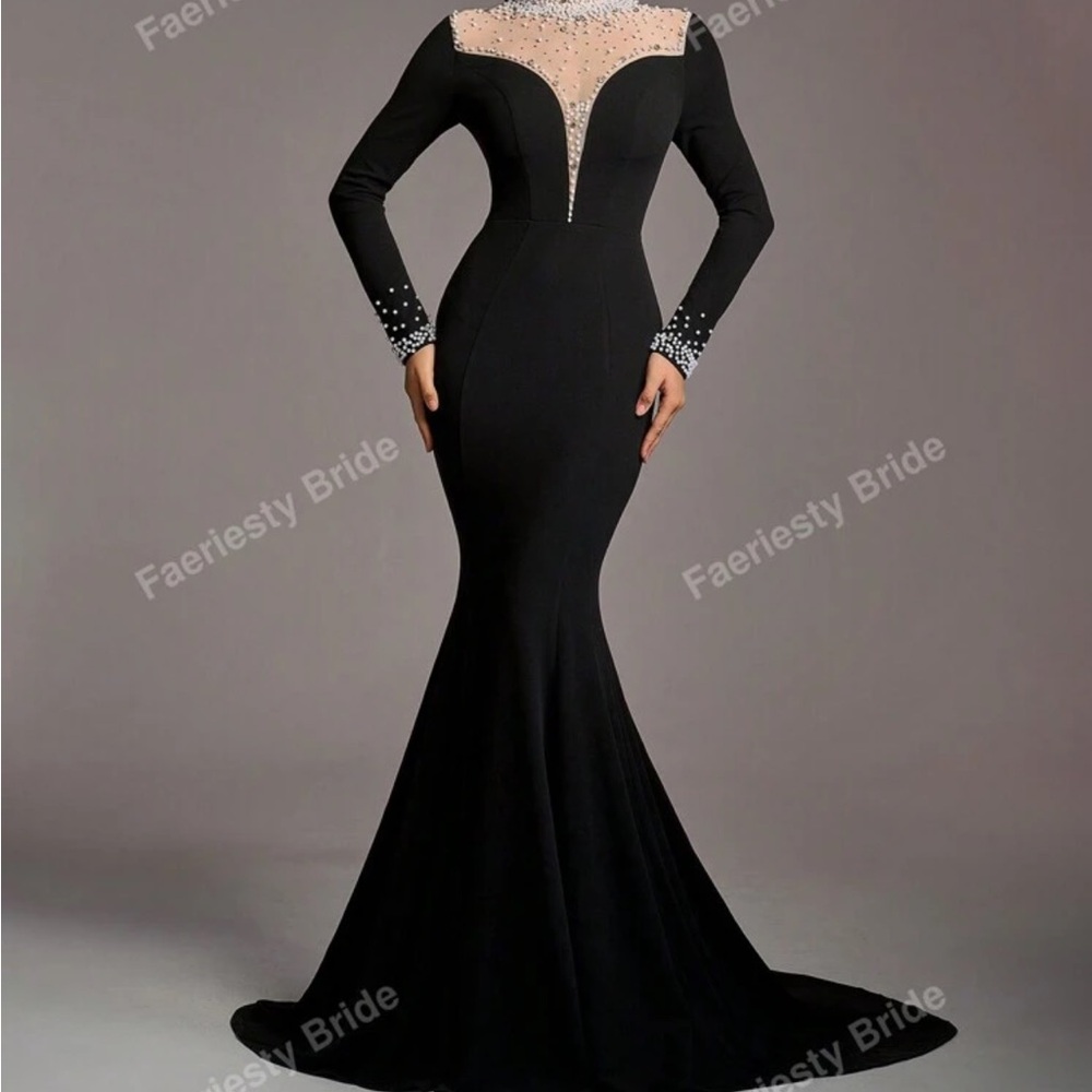 Black Long Sleeve Dress fits S-M
